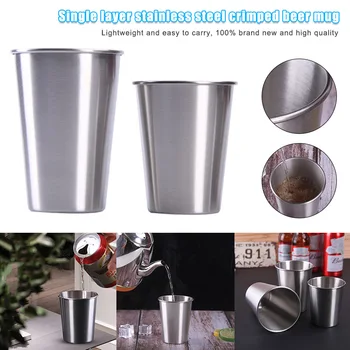 

Stainless Steel Water Cup Wine Coffee Tea Mugs for Home Travel Camping Holiday GHS99