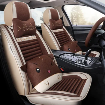 

Full Coverage flax fiber car seat cover auto seats covers for toyota corolla e150 corolla verso fortuner harrier highlander