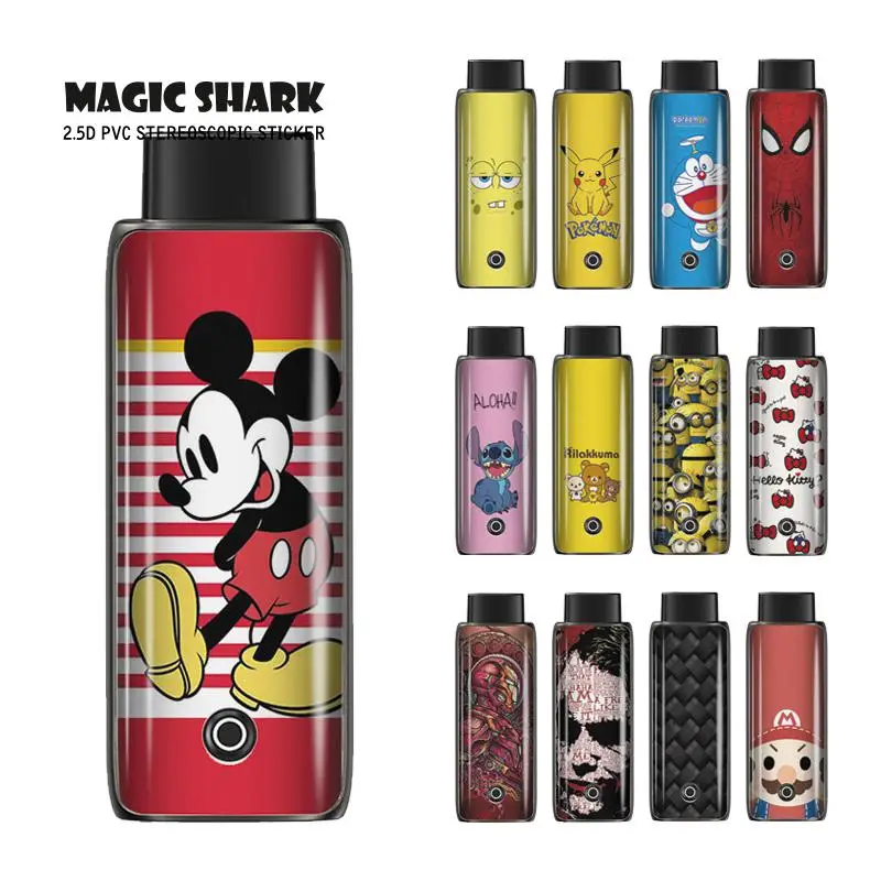 Чехол Magic Shark Joker Stitch наклейка Марио милый дораемон Пикачу Губка Боб Китти вейп