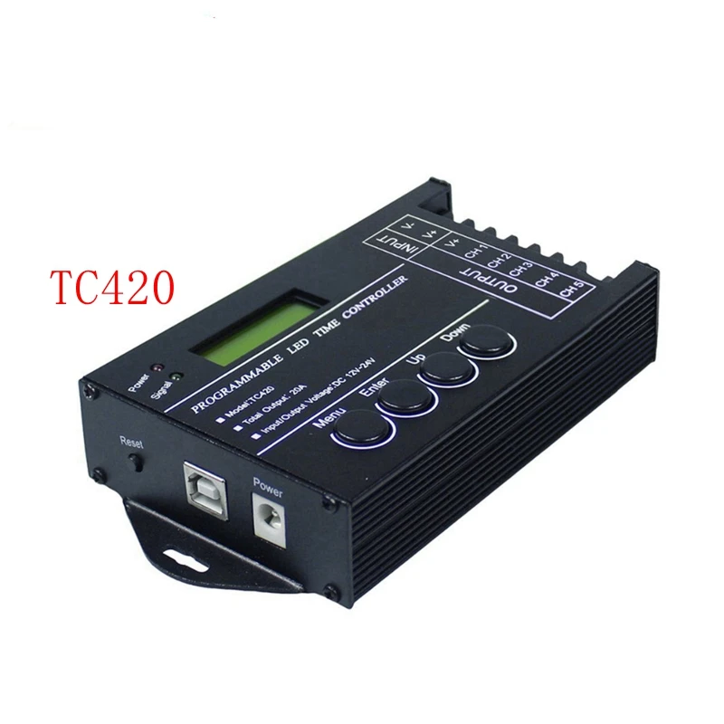 TC420 TC421 обновленный программируемый по времени светодиодный контроллер 5CH выходной контроллер RGB диммер для 12 В 24 В для светодиодной ленты с usb-проводом