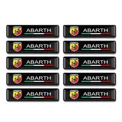 10 шт./компл. аксессуары для стайлинга автомобилей Италия Скорпион Abarth значок рулевое колесо эпоксидная наклейка для Фиат виаджио Abarth Punto 124