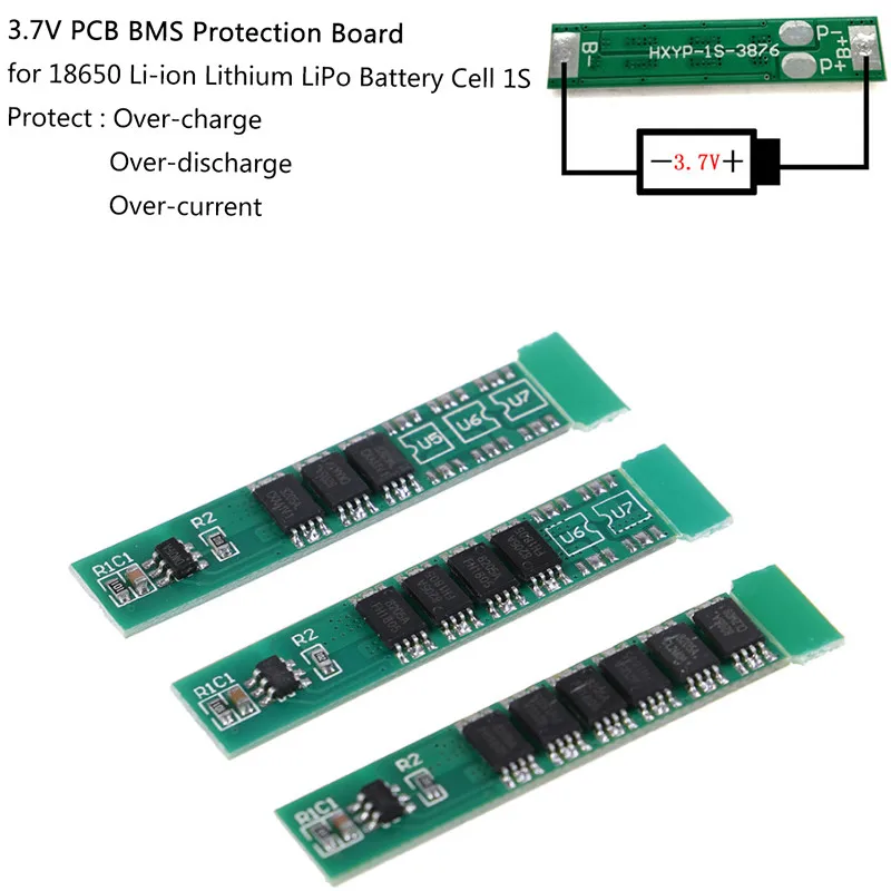 Плата защиты BMS PCB для литий ионных батарей 18650 1 шт. 6 12A 3 7 В|Детали и аксессуары