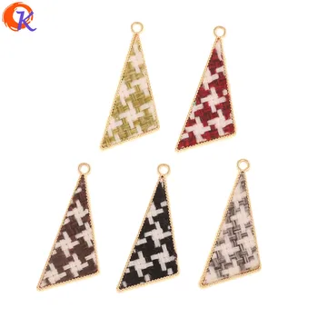 

Cordial Design 50Pcs 15*39MM Jewelry Accessories/Charms/Hand Made/Fabric Effect/Triangle Shape/DIY Making/Earring Findings