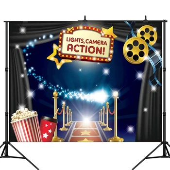 

Lyavshi Photography backdrop Movie red carpet Hollywood birthday party background party photocall photobooth photo shoot props