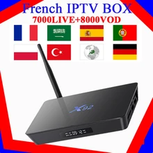 X92 android tv box+ Франция французский iptv подписка Испания арабский Германия Бельгия голландский Швеция Италия Польша Великобритания 4k приставка