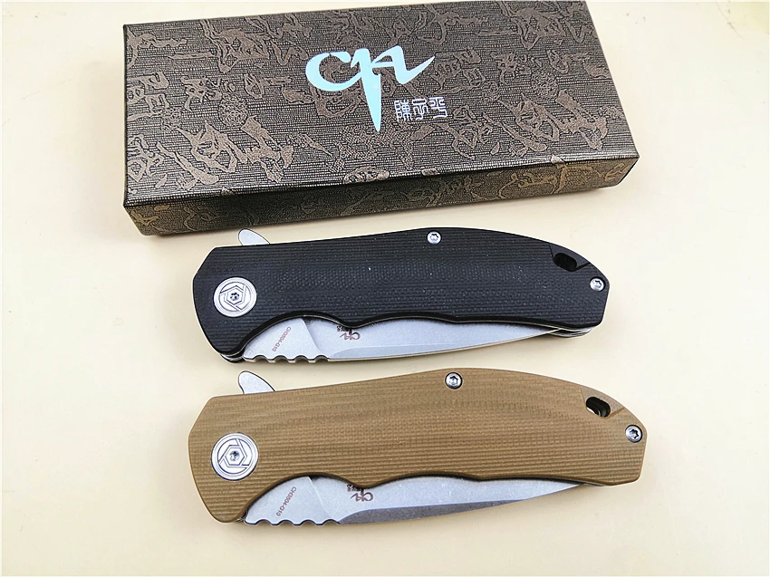 CH3504 D2 Folding Knife Ball bearing G10 Handle Outdoor/Camping Knife Utility EDC/Tactical/Survival/Hunting Knife
