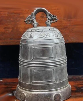

Mark Chinese Buddhism Old Pure Bronze Copper temple Dragon Clock Bell Slam Bell
