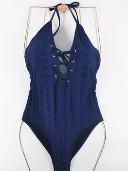 

2020 new bikini swimsuit solid color bikini suit style push-up Blue
