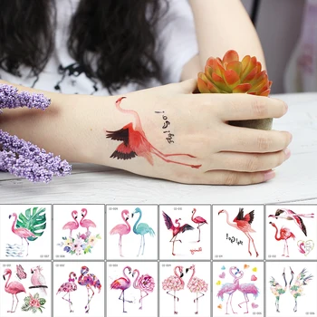 

animals tattoo children hand tattoo sticker kids girls flamingo birds leaves temporary tattoos women hand wrist tatoo waterproof