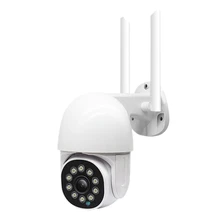 Caméra de Surveillance extérieure 1080P HD, double Source de lumière, étanche, couleur, Vision nocturne, détection de mouvement, prise ue 