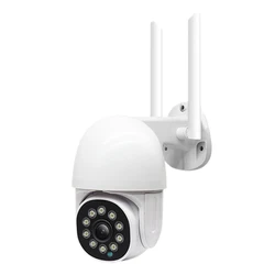 Caméra de Surveillance extérieure 1080P HD, double Source de lumière, étanche, couleur, Vision nocturne, détection de mouvement, prise ue 