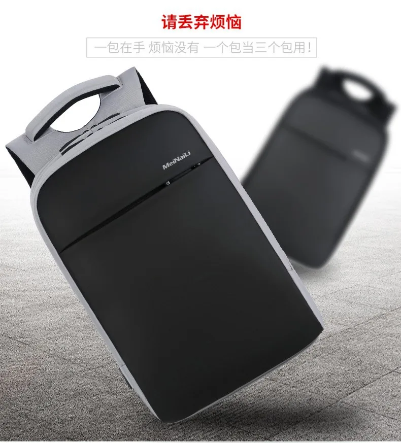 

Outdoor Travel Business Waterproof Oxford Cloth Bag Computer Backpack New Style Creative USB Smart Backpack Men's