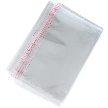 

300PCS OPP Packaging Bag Self-Adhesive Bag Transparent Plastic Bag with Ventilation Holes At The Bottom