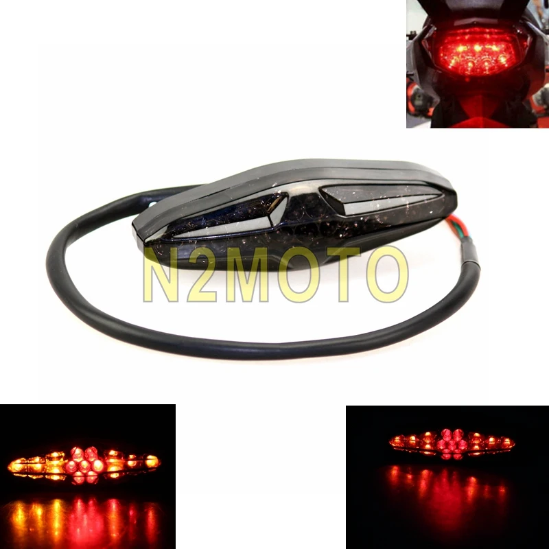 

Smoke/Red Street Bike Motorcycle LED Stop Running Brake Rear Tail Light For Kawasaki Yamaha Suzuki Ducati Scooter Cruiser ATV