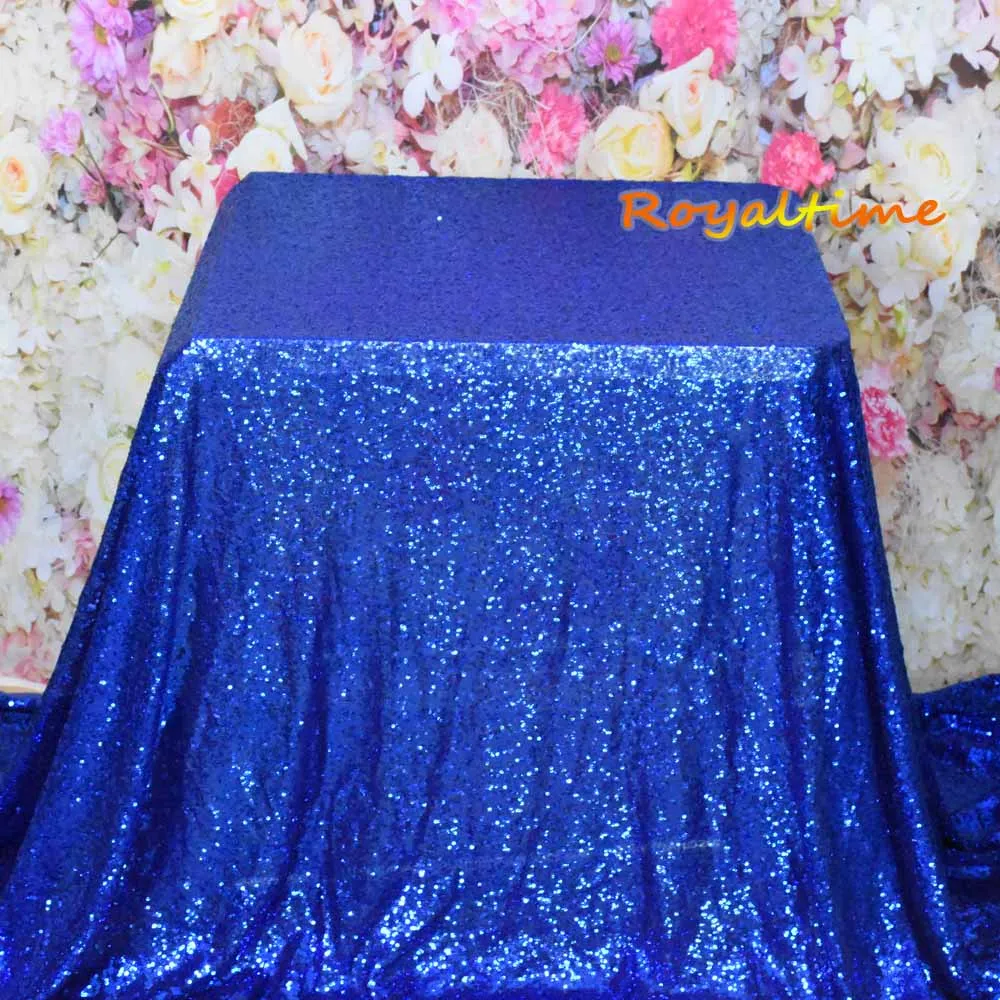 Royal Blue Sequin Tablecloth 001