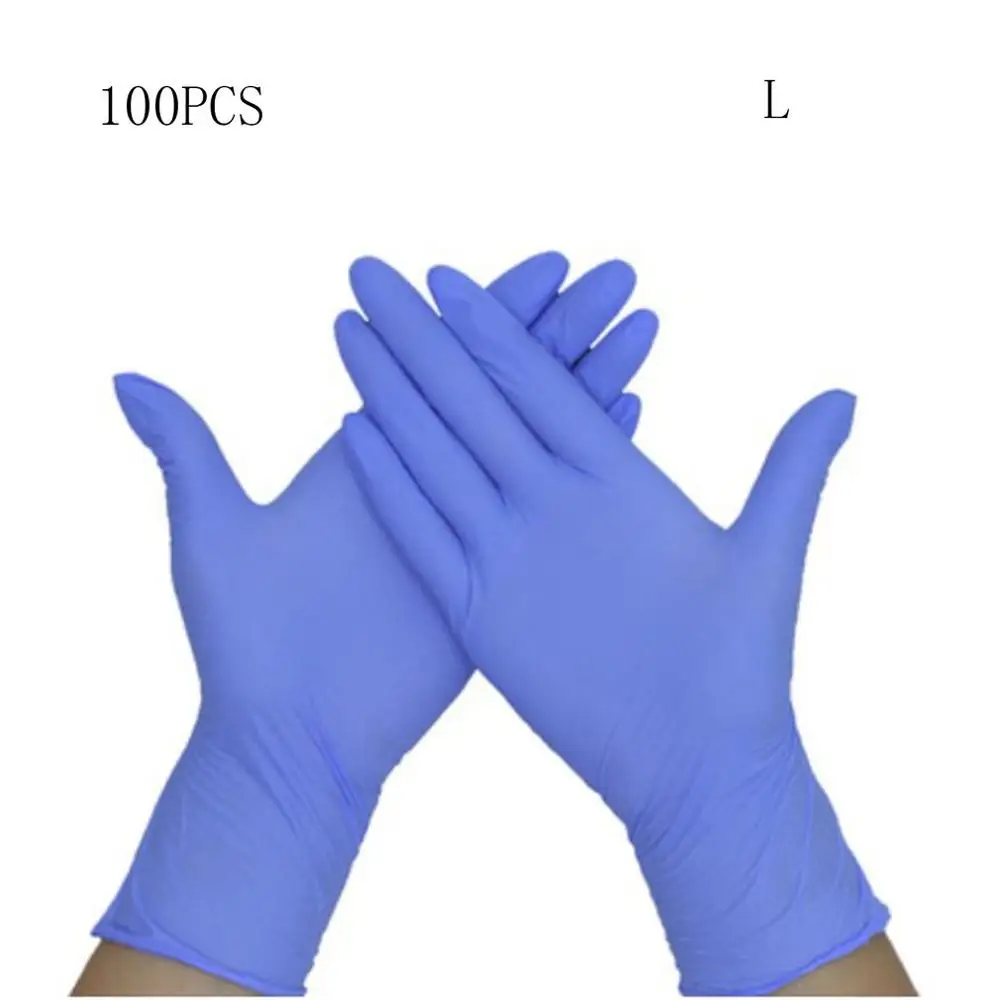 

100pcs Disposable Gloves Nitrile Rubber Gloves Latex For Home Food Laboratory Cleaning Rubber Gloves Multifunctional Home Tools