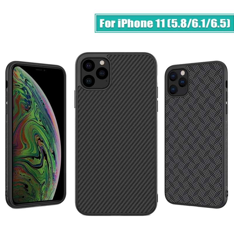 

Nillkin Synthetic fiber Carbon Back Cover & Nylon for iPhone 11 case thin slim for iPhone 11 Pro case 5.8/6.1/6.5 For iPhone11
