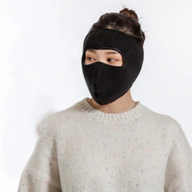 Полная маска для защиты лица мотоцикл Балаклава теплая ветрозащитная дышащая велосипедная Лыжная Байкерская Защитная Зимняя Маска для женщин и мужчин - Цвет: black