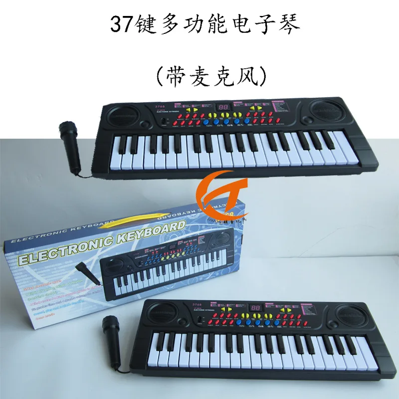 

Children'S Educational Toy 37 Key Multi-functional Electronic Keyboard with Microphone Early Education New Style Musical Instrum