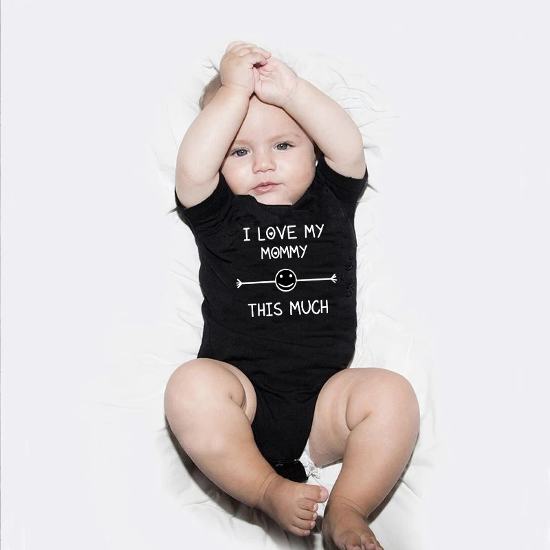 I Love My Mommy This Much детские комбинезоны хлопковая одежда с короткими рукавами для