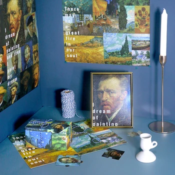 

Van yi 2pcs/Art Museum Vincent Van Gogh Decorative paper Stickers Gift Butterfly Scrapbooking Bullet Journal Stationery Sticker