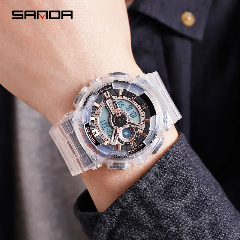 

SANDA 2019 Fashion Men LED Digital Watch Shock Shock Resistant Waterproof Running Climbing Multifunction Watches relogio skyrim