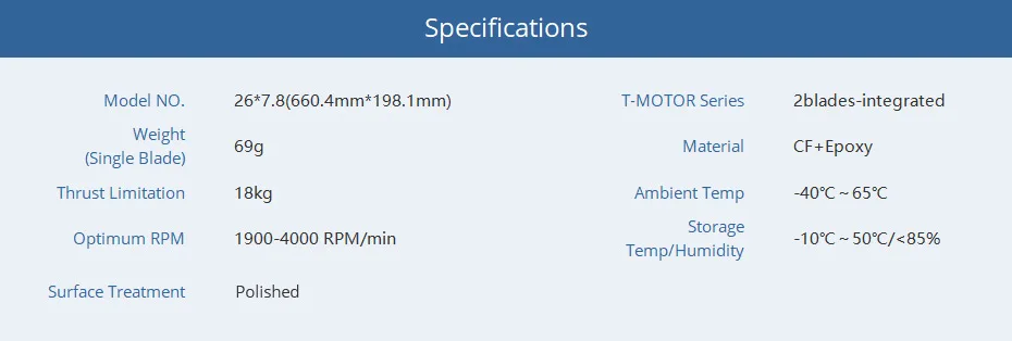 T-motor P26x7.8 CF Prop - P26*7.8 inch Polymer Carbon Fiber Propeller For VTOL Multicoptor UAV Drone 9
