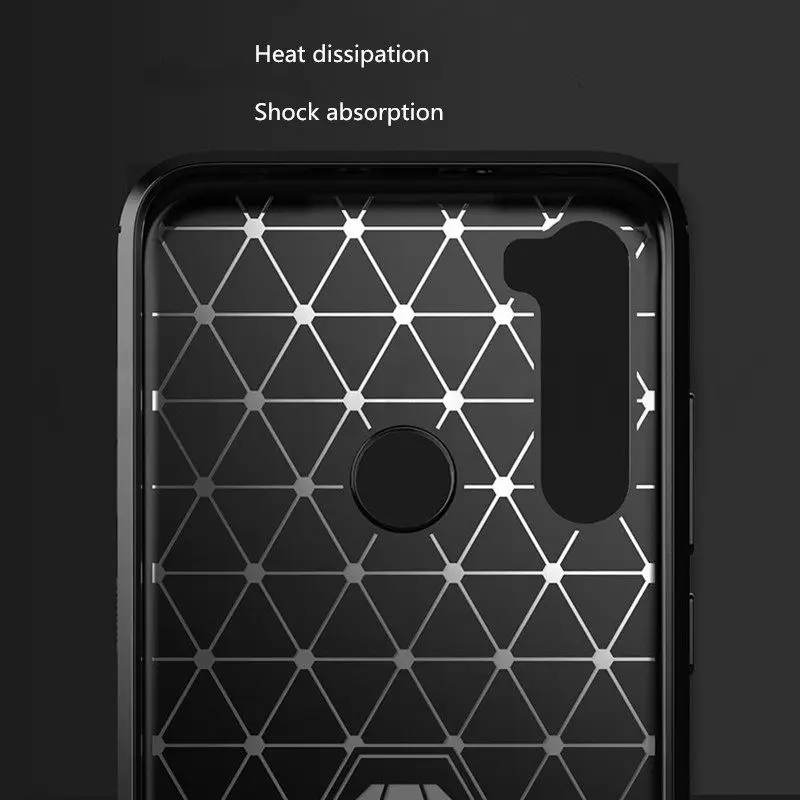 100 шт/партия чехол для Xiaomi Redmi Note 7 8 матовый мягкий бампер из углеродного волокна для Redmi Note 6 8 Pro A2 Lite