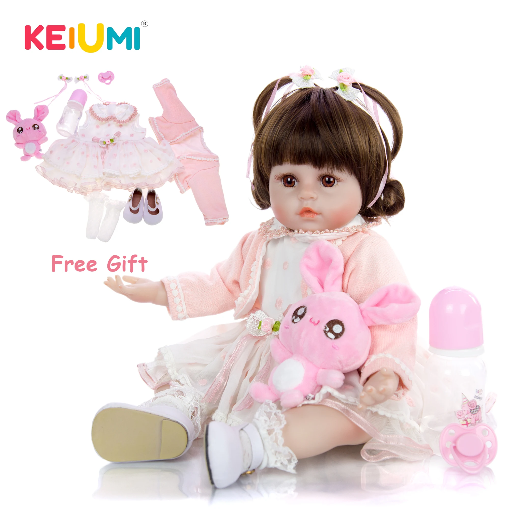 KEIUMI индивидуальные фантазийные принцессы Reborn Baby куклы Мягкий силикон 18 дюймов