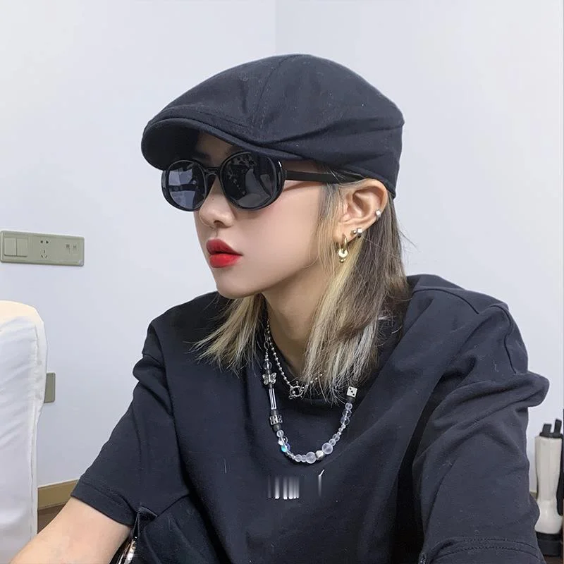New Women's Casual Newsboy Hat Spring and Autumn Retro Beret Hat Wild Casual Hats Unisex Wild Octagonal Cap Female Sun Cap