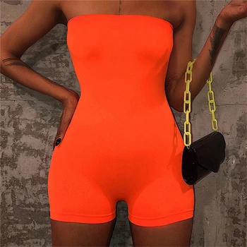 

Sexy Summer Women Bodysuit Slash Neck Off Shoulder Sleeveless Backless Solid Color Skinny Fashion One-pieces Bodysuits