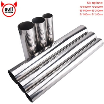 

EVIL ENERGY 1Pcs Stainless Steel Piping Straight Kit Universal Adjustable Turbo Boost Intercooler Pipe 20cm-50cm Long