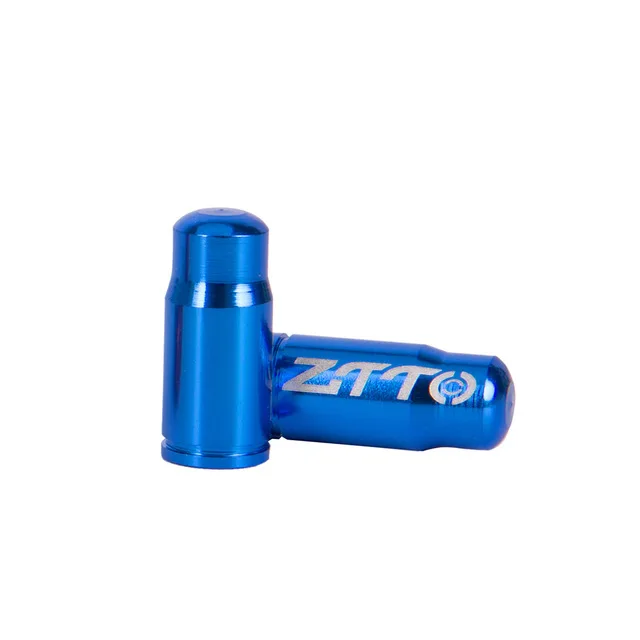 ZTTO bicycle Presta valve French tire F / V inner tire tire dust cover aluminum alloy MTB road car valve cover dust cap - Цвет: 2pcs BLUE ZTTO