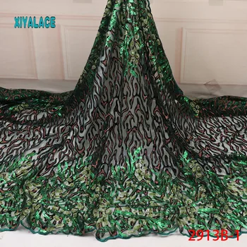 

African Lace Fabric 2019 high quality African Lace Fabric With sequins French Lace Fabric For African Women YA2913B-1