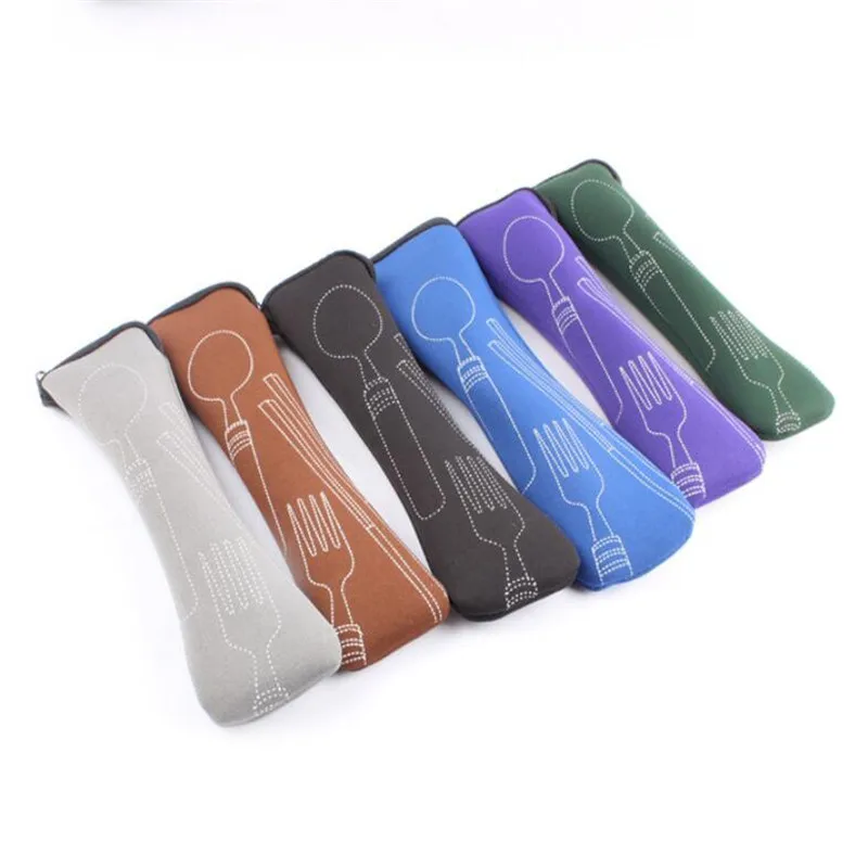 Tableware Box Portable Flip Cover Type Cutlery Case for Kitchen Students Household Utensils Dinnerware Bag Dinner Pouch with Zipper tableware storage bag tableware storage box