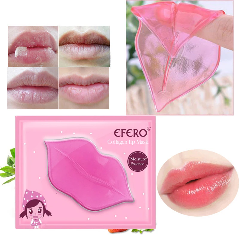 5 8 10Pack Crystal Collagen Lip Mask Pads Moisture Essence Anti Ageing Wrinkle Patch Pad Gel 4