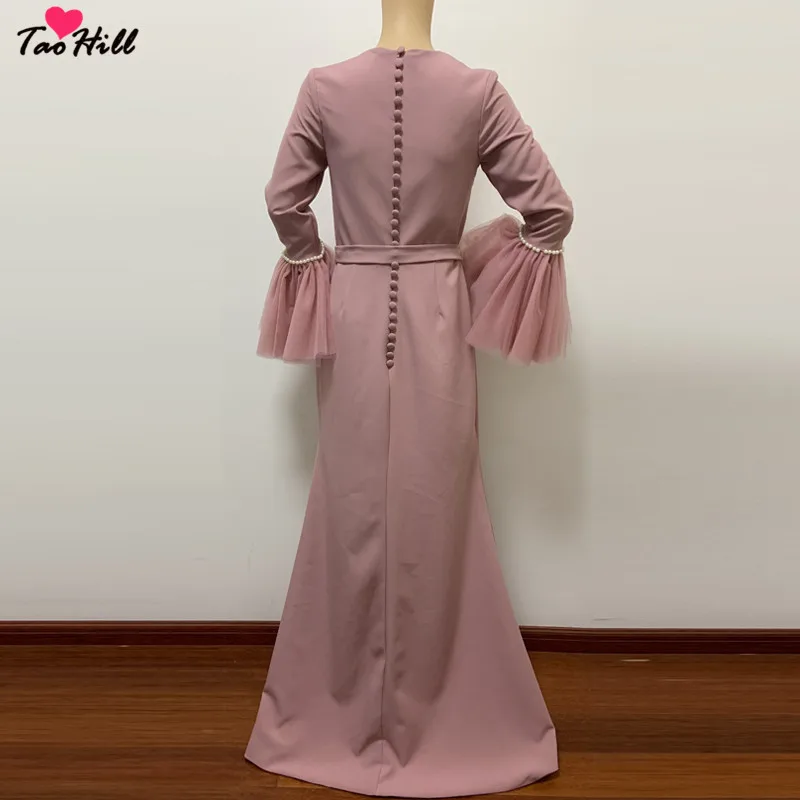 TaoHill Vintage Вечерние платья футляры 2019 платье для выпускного вечера темно розового