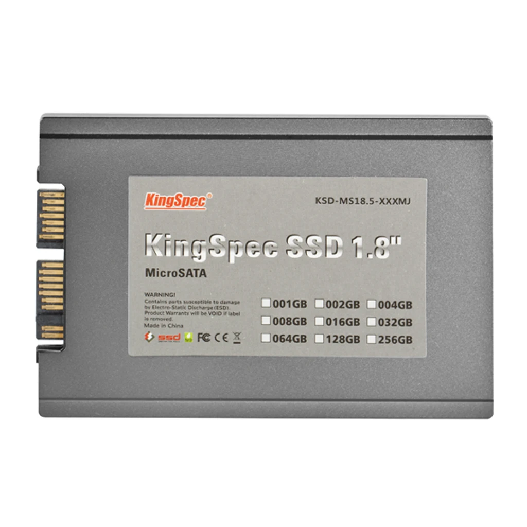 KingSpec KSD-MS18.5-016MJ 1.8 inch Micro-SATA 16GB Solid State Drive MLC SSD