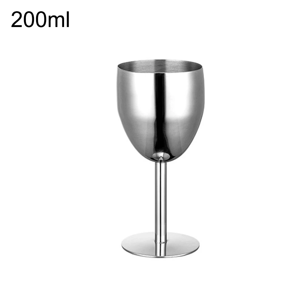 Stainless Steel Red Wine Goblet Bar Party Beer Juice Drink Champagne Cup