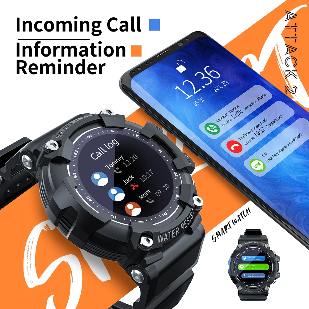 Rastreador de Fitness Cardíaca para Android Ip68 à Prova Lokmat Ataque Relógio Inteligente Esportes Bluetooth Dip68 Água Relógios Rastreador Freqüência Ios 2022 2 - Image 4