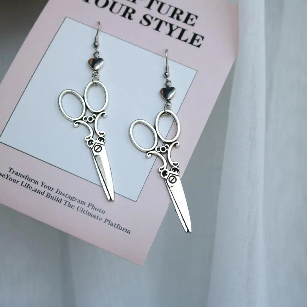 Fashion Handmade Cool Design Punk Style Big Scissors Earrings Drop Earrings drop earrings