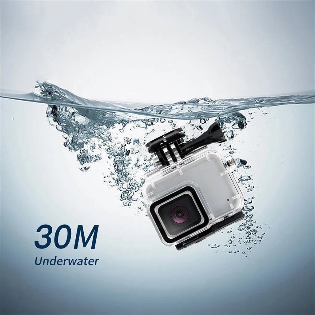 Акриловый 30 м подводный водонепроницаемый чехол Для Gopro Hero 7 белый серебристый