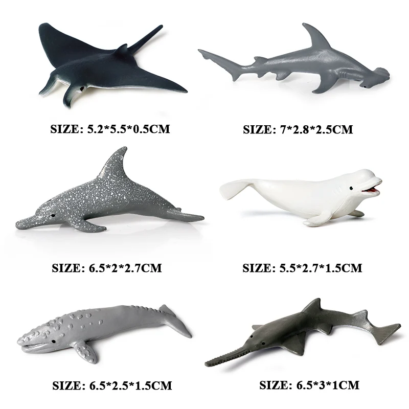 Oenux небольшой Sealife Животные рыбы Ray Акула КИТ МОДЕЛЬ черепахи фигурки мини морской