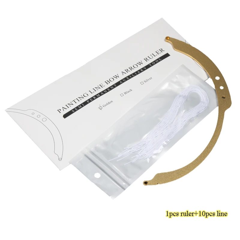 

Tattoo brow measure tool eyebrow ruler microblading line marker ruler with 10pcs string tattoo accessories