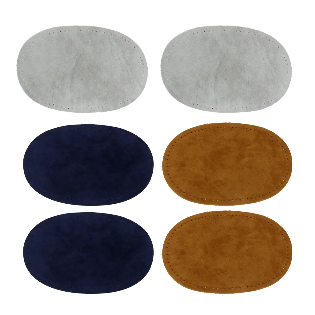 3 Colors Sew-on Elbow Knee Patches Repair Patches for Sewing Craft  DIY Decorative Applique  Blue Grey Camel