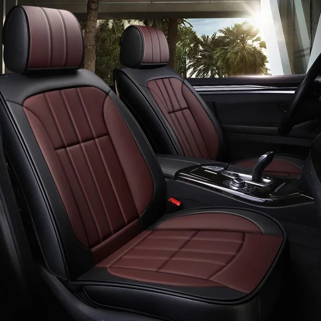 Новые роскошные кожаные чехлы для сидений автомобиля для Honda accord 7 8 avancier city civic 5d crossfit - Название цвета: Black Coffee