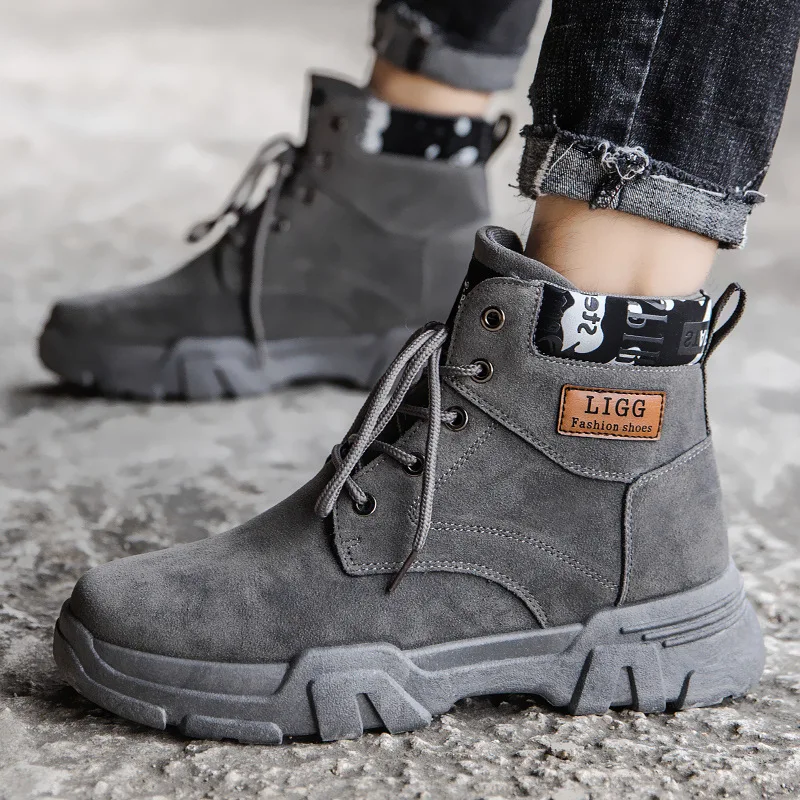 

Combination Recommended Martin Boots Men's Boot Retro British Style Hight-top Wolf Warriors Foot Covering Desert Workwear Men's