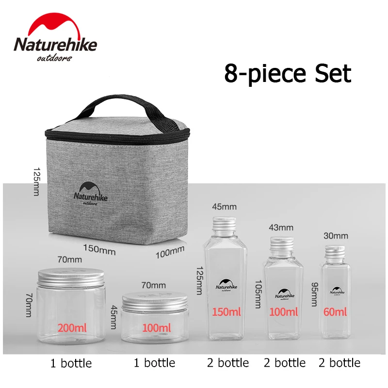 Seasoning Jar Naturehike Camping Seasoning Jar Portable Outdoor Kitchen Barbecue Cruets Spice Set Bottles Camping Supplies