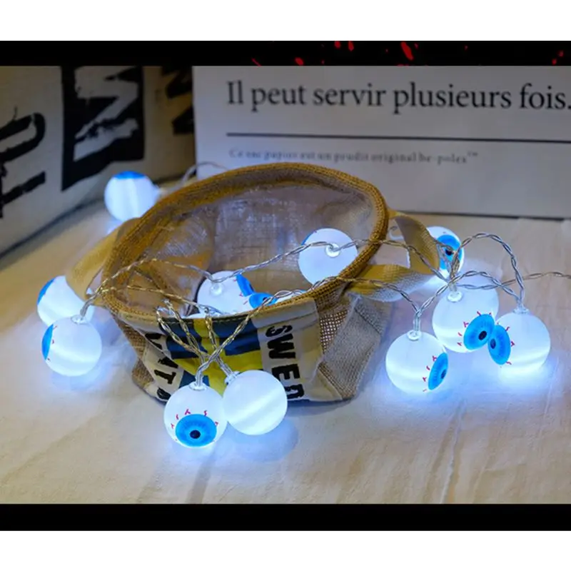 LED String Eye light Fairy Garland String Lights Battery Operated for Halloween Garden Home Christmas Tree Decoration Lighting