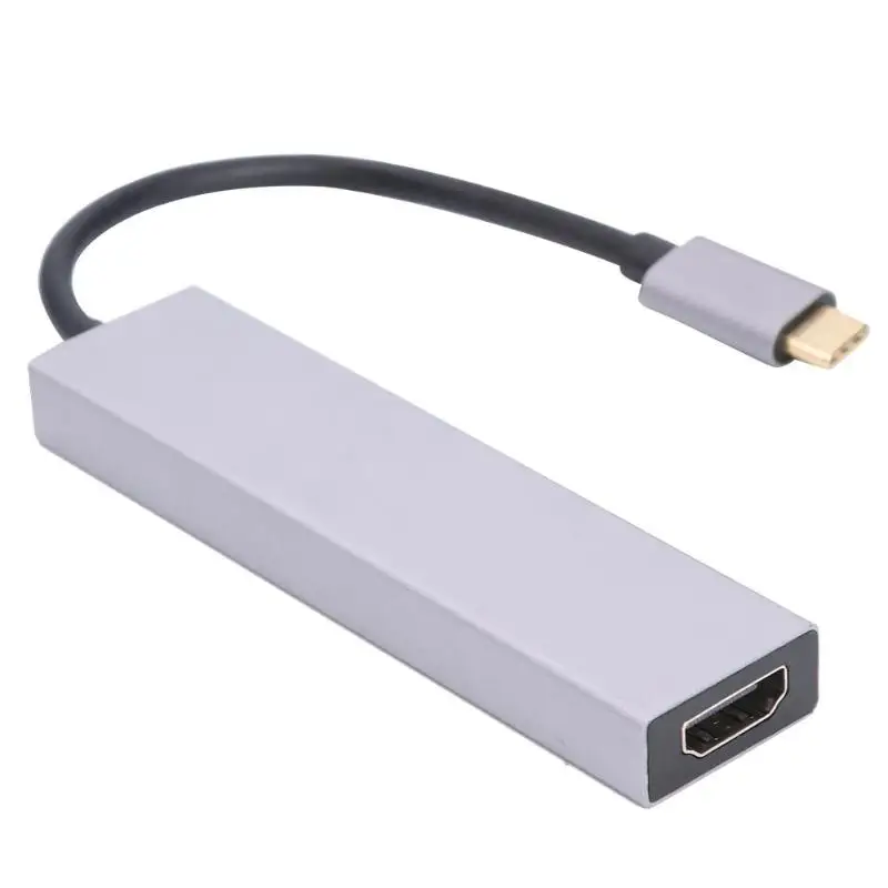 Cabledeconn B0503 4-в-1 usb-хаб алюминиево-магниевого сплава, Алюминий AlloyType C Male к 4K HDMI 5 Гбит/с 3 USB3.0 Женский конвертер
